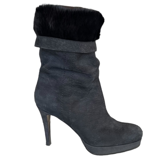 Ron White Platform Boot, Nubuck Leather, Fur Lined - Picture 2 of 15